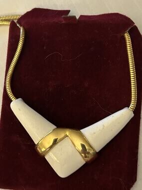 Unbranded off White gold And White retro vintage Choker chain necklace